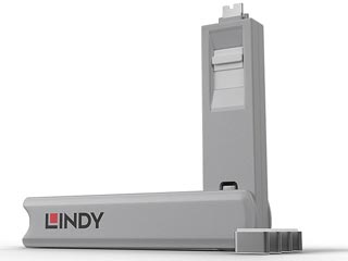 Lindy USB Type-C Port Blocker (1 key + 4 blocks) - White