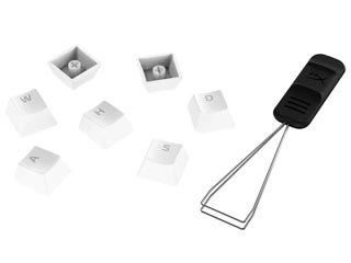 HyperX PBT Gaming Keycaps - 104 Mechanical Keycap Set - US English - White [519T5AA]