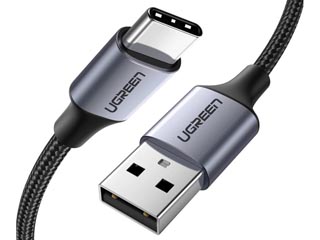 UGREEN US288 Καλώδιο USB 2.0 Type-A (Male) - Type-C (Male) - 3A Power Delivery -  15W - 2.0m - Black