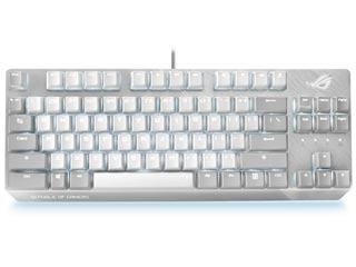 Asus ROG Strix Scope NX TKL Mechanical Gaming Keyboard - ROG NX Red Switches - US Layout - Moonlight White [90MP02B6-BKUA00]