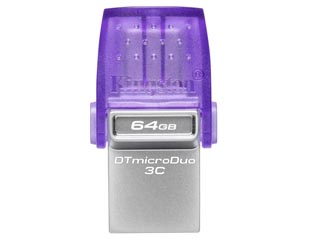 Kingston DataTraveler microDuo 3C Flash Drive - 64GB