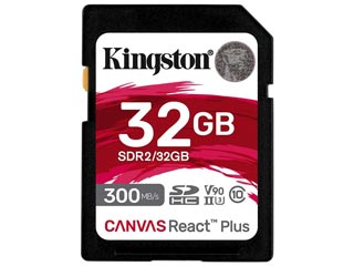 Kingston Canvas React Plus 32GB SDHC Class 10 UHS-II U3 V90 [SDR2/32GB]