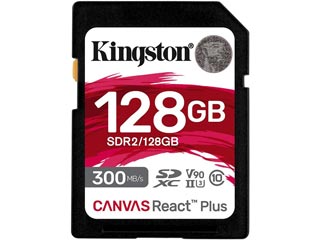Kingston Canvas React Plus 128GB SDXC Class 10 UHS-II U3 V90 [SDR2/128GB]