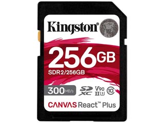 Kingston Canvas React Plus 256GB SDXC Class 10 UHS-II U3 V90 [SDR2/256GB]