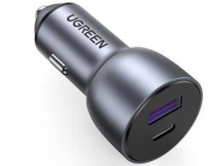 UGREEN CD213 USB-C/A Car Charger 42.5W Quick Charge 3.0 - Gray [60980]