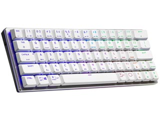 Cooler Master SK622 Wireless 60% Low Profile RGB Mechanical Gaming Keyboard - Silver White - TTC Low Profile Red Switches [SK-622-SKTR1-US]