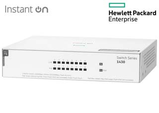 HPE Networking Instant On 1430 8-Port 10/100/1000 64W PoE Gigabit Switch [R8R46A]