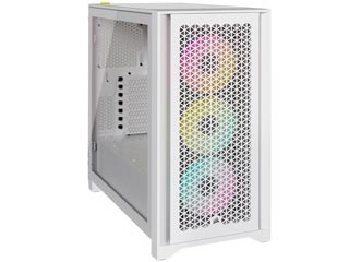 Corsair 4000D RGB Airflow Windowed Mid-Tower Case Tempered Glass - White