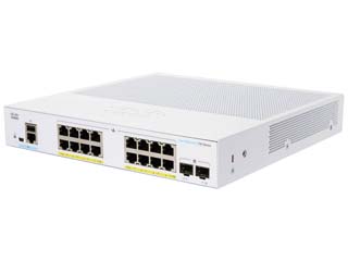 Cisco Business Smart 16-Port 10/100/1000 Poe+ 802.3af/at + 2-Port 1G SFP Layer 2 Managed Switch