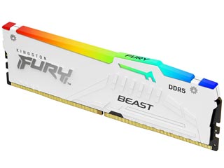 Kingston 16GB Fury Beast RGB DDR5 5600MHz CL36 - White [KF556C36BWEA-16]