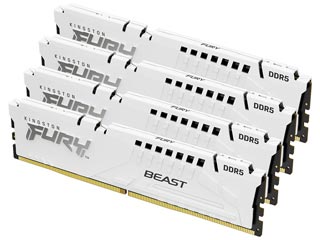 Kingston 128GB Fury Beast 5200MHz DDR5 CL40 (Kit of 4) - White
