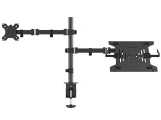 Neomounts by Newstar FPMA-D550NOTEBOOK - Mounting kit - for LCD display / notebook (full-motion) - black - screen size: 10"-32" - clamp mountable, grommet, desk-mountable | FPMA-D550NOTEBOOK