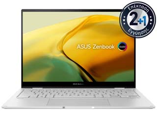 Asus ZenBook 14 Flip OLED (UP3404VA-OLED-KN731X) - i7-1360P - 16GB - 1TB SSD - Intel Iris Xe Graphics - Win 11 Pro - 2.8K OLED Touch Display - Foggy Silver [90NB10E3-M00500]