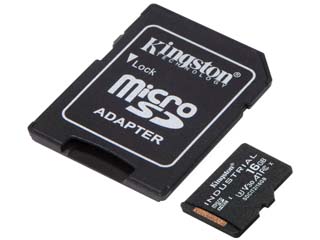 Kingston Industrial microSDHC 16GB UHS-I with SD adapter, Class 10 U3 V30 A1
