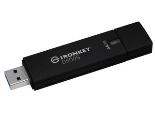 Kingston IronKey D500S Encrypted Flash Drive - 64GB XTS-AES256