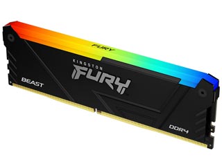 Kingston 8GB FURY Beast RGB DDR4 2023 3600MHz Non-ECC CL17 [KF436C17BB2A/8]