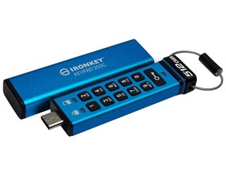 Kingston IronKey Keypad 200C 512GB Encrypted USB-C Flash Drive FIPS 140-3 Level 3 XTS-AES 256-bit IP68