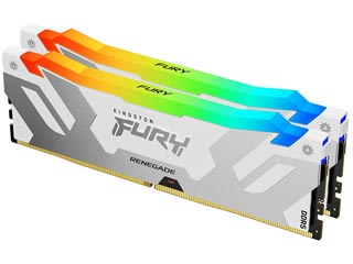 Kingston 64GB Fury Renegade RGB DDR5 6400Mhz CL32 (Kit of 2) - White