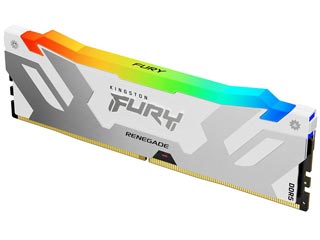 Kingston 16GB Fury Renegade RGB DDR5 7600Mhz CL38 - White [KF576C38RWA-16]