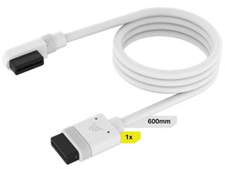Corsair iCUE Link Cable 1x 90° 600mm - White [CL-9011130-WW]