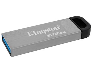 Kingston DataTraveler Kyson DTKN/512GB USB Flash Drive 512GB USB 3.2 Gen 1 Type-A Capless Metal Case 200 MB/s Read