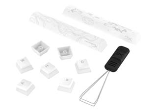 HyperX Pudding 2 PBT Gaming Keycaps - 112 Mechanical Keycap Set - US English - White