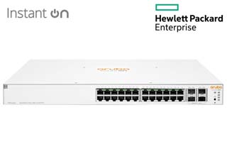 HPE Instant On 1930 24-Port 10/100/1000 Class4 PoE + 4-Port SFP/SFP+ 195W Gigabit Switch [JL683B]