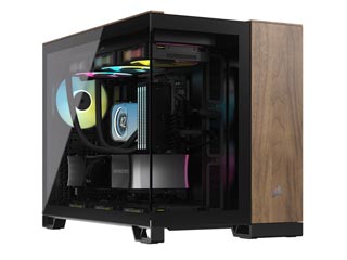 Corsair 2500X Windowed Mid-Tower Case Tempered Glass - Walnut Wood