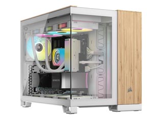 Corsair 2500X Windowed Mid-Tower Case Tempered Glass - Bamboo Wood