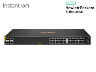 HPE Networking Instant On CX 6100 24-Port 10/100/1000 Class4 PoE/PoE+ + 4-Port SFP+ 370W Gigabit Switch