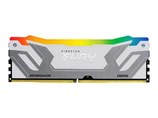 Kingston FURY Renegade RGB DDR5-8400 CL40 24GB μνήμη RAM desktop CUDIMM με Intel XMP 3.0 – Λευκό & ασημί