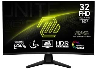 MSI MAG 32C6X Full HD 31.5¨ Curved Wide LED VA - 250Hz / 1ms with AMD FreeSync - HDR Ready