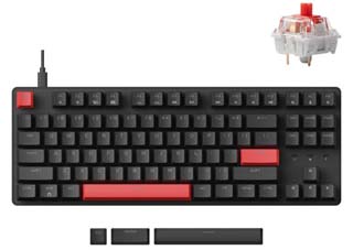Keychron Lemokey X1 80% Tenkeyless QMK/VIA Wired Mechanical Keyboard - Red Switches - US Layout [X1-A1]