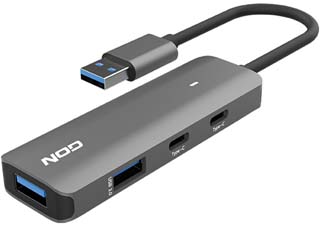 Nod Fusion Metal USB Hub 2.2 - 2x USB-A/ 2x USB-C
