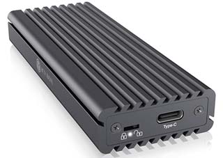 RaidSonic Icy Box External USB-C 3.1 Gen 2 Enclosure for M.2 NVMe/ SATA SSD - Grey