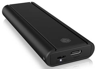 RaidSonic Icy Box External USB-C 3.2 Gen 2 Enclosure for M.2 NVMe SSD - Black [IB-1807MT-C31]