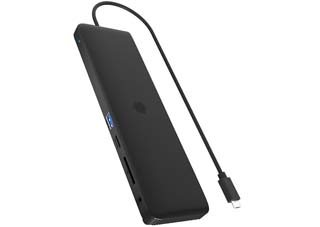 Icy Box IB-DK2116-C USB-C 11-in-1 Mobile Docking Station Triple Video 2x HDMI + DP 4K 100W PD Gigabit LAN