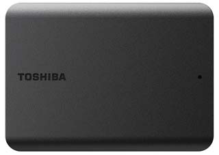 Toshiba Canvio Basics 2022 USB 3.2 Gen 1 External Hard Drive - 2TB - Black [HDTB520EK3AA]