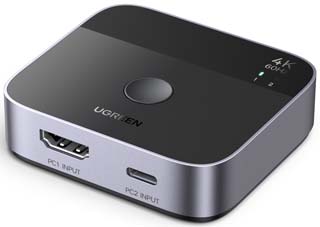 Ugreen AW503 55452 4K/60Hz 2-port HDMI/ USB-C to HDMI Switch with USB-C power