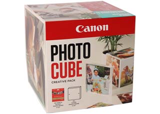 Canon Photo Cube and Frame + PP-201 5x5¨ Glossy II Photo Paper Plus Creative Pack - 40 Sheets - Blue [2311B076]