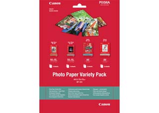 Canon VP-101 4x6¨ and A4 Photo Paper Variety Pack - 20 Sheets [0775B079]