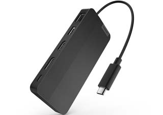 Lenovo Dual Display Travel Dock USB-C to 1x USB-A/ 3x USB-C/ 1x HDMI/ 1x DisplayPort/ 1x RJ-45 Docking Station with 100W AC Adapter