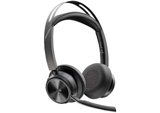 Poly Voyager Focus 2 Wired USB-C + Wireless Stereo Headset with BT700 dongle + USB-C/A adapter + Charging Stand - Microsoft Teams Certified