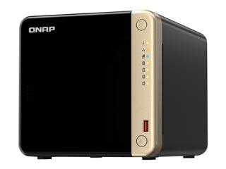 Qnap TS-464 4-Bay NAS Intel Celeron Quad-Core 8GB DDR4 Dual M.2 NVMe Dual 2.5GbE 4K HDMI Diskless Black TS-464-8G