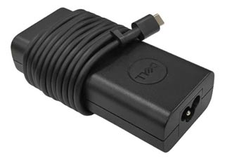 Dell 65W USB-C AC Adapter 2NFMW Laptop Charger Power Delivery 20V 3.25A Universal 100-240V EU Cord Black