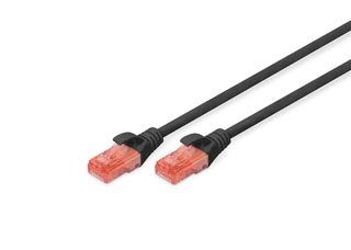 Digitus DK-1617-010/BL Cat 6 U/UTP Patch Cable 1 m RJ45 Copper AWG 26/7 LSZH Halogen-Free 250 MHz Black