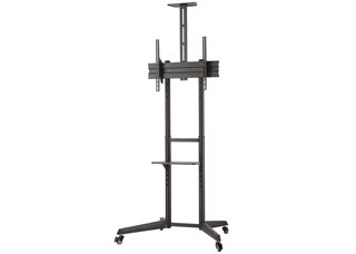 Neomounts FL50-550BL1 Mobile Floor Stand TV Trolley for 37-70 inch Screens 50 kg with AV and Camera Shelf