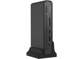 Asus DC301 Triple Display USB-C Dock Duo Docking Station Triple 4K HDMI 2x DisplayPort 90W PD Gigabit LAN SD Reader Black
