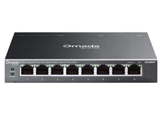 TP-Link Omada ES208GP 8-Port Gigabit Easy Managed Switch with 8-Port PoE+ V1.0