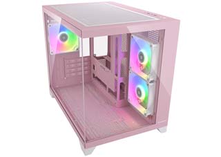 Cougar FV150 Mini RGB Windowed Mini-Tower Case Tempered Glass - Pink [382QA60.0004]